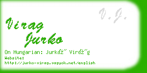virag jurko business card